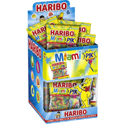 HARIBO - MIAMI PIK 40gr Boite de 30 mini sachets