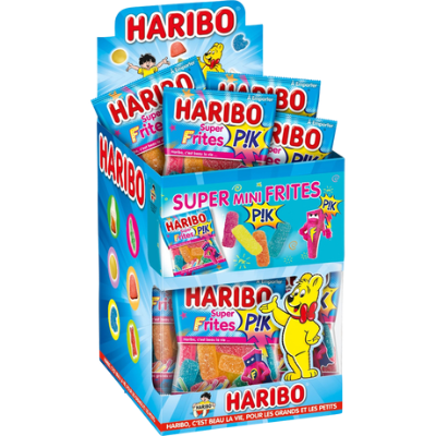 HARIBO - SUPER FRITE PIK 40gr Boite de 30 mini sachets