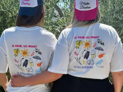 Tee-Shirt Mister Bonbon Noir - �criture Blanc - taille M